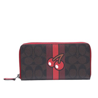 COACH 蔻驰 贪吃豆系列 时尚长款女士钱包 56718(红色) COACH 蔻驰 贪吃豆系列 时尚长款女士钱包 56718(红色)
