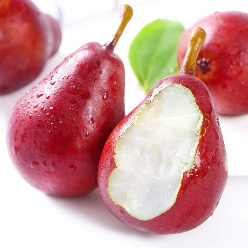陕西红啤梨3斤单果120g起应季新鲜水果红皮梨香甜多汁3斤
