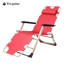 折叠躺椅午休床靠背椅子家用多功能便携简易陪护折叠床多功能靠椅TP1006(红色)