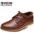 斐朗纳时尚加厚加绒男士商务皮鞋K101(棕色 42)