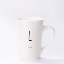 创意个性陶瓷马克杯带盖勺喝水杯子男生家用大容量茶杯情侣咖啡杯(白色款-L 无盖勺 特价款)