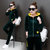 莉菲姿 冬季新款韩版时尚休闲金丝绒套装女加绒加厚运动服两件套卫衣(墨绿色 XXXL)