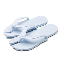 SUNTEK可拆卸旅行拖鞋便携折叠出差男女士浴室防滑情侣沙滩人字拖凉拖鞋(L（39-40） 蓝色)