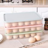 冰箱鸡蛋收纳保鲜盒24格鸡蛋格蛋托厨房带盖防尘食物收纳盒(北欧米)