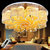 现代艺术客厅吸顶灯 LED卧室祥云餐厅灯具 大气水晶灯 艺术顶灯(65CM 清光60W（送遥控）)