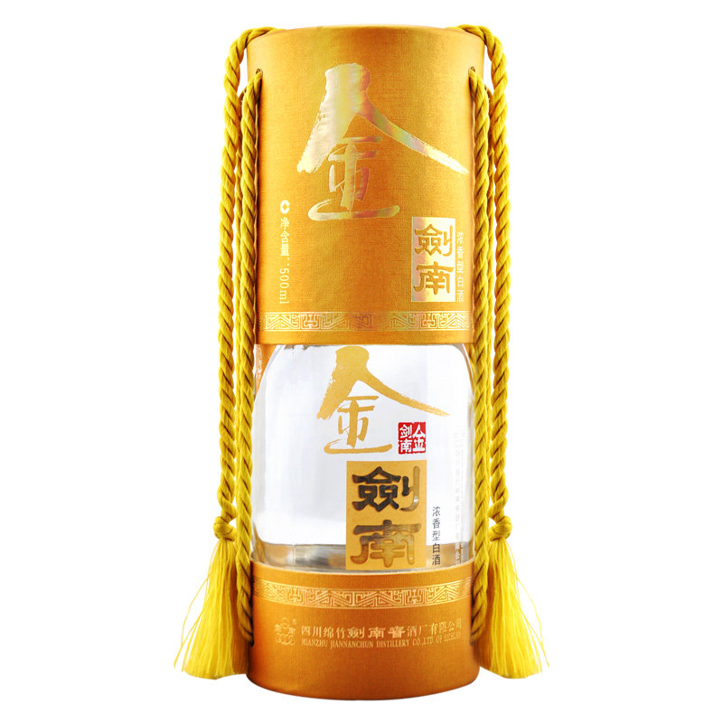 52度 剑南春 圆筒金剑南(一桶金 浓香型白酒 500ml