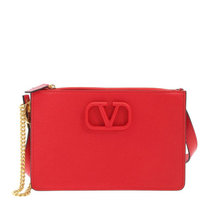 Valentino女士红色带链条单肩包 UW2P0T48-RQR-JU5红色 时尚百搭