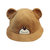 小小萌 儿童宝宝遮阳帽可爱渔夫帽(均码（头围约52） 小熊棕色)