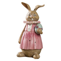 莎芮 创意情侣兔家居复古摆件浪漫温馨橱窗桌面装饰摆设树脂工艺品(LX-15029-B)