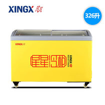星星（XINGX）SD/SC-326SY 268升 圆弧玻璃门冷藏冷冻转换冷柜冰柜 卧式商用展示柜