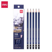 得力S999-3B_高级绘图铅笔12支彩盒装3B(蓝)(12支盒)（对公）