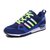 Adidas夏季透气新款飞线针织面运动跑鞋男士训练鞋(深蓝荧光绿 43)