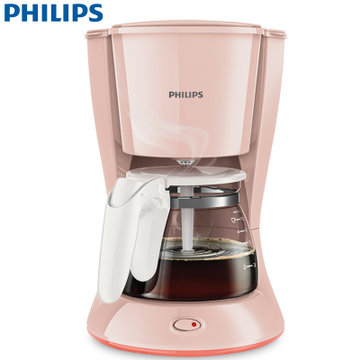 飞利浦（PHILIPS）咖啡机  HD7431/30家用型智能科技美式滴滤式咖啡壶 煮咖啡机 粉色