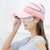韩版帽子女夏潮遮脸鸭舌太阳帽户外出游可折叠防紫外线骑车遮阳帽(粉色)