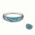 浅吻 蓝色媚影 复古水钻手镯戒指套装两件套饰品时尚礼物 kqft0005(湖蓝16#)