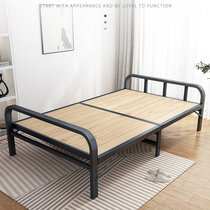 DF实木折叠床单人床1米简易床午休床便携DF-100C铁艺单人床（含软垫）