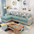 一米色彩布艺沙发简约现代小户型沙发客厅家具可拆洗三人位布沙发转角组合(5号色 三人位+脚踏)