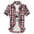 2013新款拼色新 装男士格子衬衫短袖新款平铺 G17-377(红格 M)