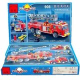 启蒙 小鲁班积木 乐高式拼装玩具 新品 消防-重型消防车908