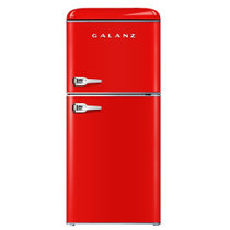 格兰仕106立升家用双门复古小冰箱 超静音 冷藏冷冻一体 有颜值的小冰箱BCD-106VF红