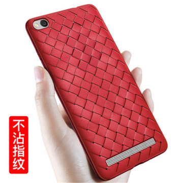 小米 红米5a手机壳 红米5A保护套 redmi 5a个性创意皮纹编织透气散热防摔软套(图1)