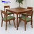 天米 TIMI 北欧白橡实木方桌 现代简约家用饭桌 胡桃色餐桌椅组合(浅胡桃色 方桌900)