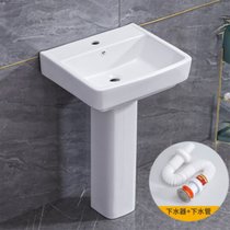 俊采云JCY-1卫生间陶瓷洗手盆方形立柱盆 盆+柱+下水2件套（单位：件）(默认)
