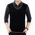 中年男士长袖t恤 冬季保暖加绒加厚中老年男装假两件爸爸装针织衫98185-yongxin49(黑色 180)