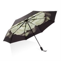 创意超轻黑胶遮阳伞强防晒太阳伞两用折叠晴雨伞小黑伞(栀子花黑胶久合版)