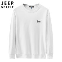 Jeep圆领卫衣保暖新品舒适上衣JPCS2201HX(白色 XL)