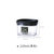 inomata日本进口五谷杂粮储物罐厨房塑料透明密封罐食品收纳盒(220ml 黑色(长8.9*宽8.9*高6.3cm) 默认版本)