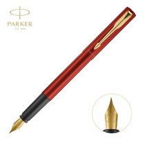 派克钢笔（PARKER）新款威雅墨水笔 签字笔 学生钢笔练字书法 刻字商务送礼 生日礼物(威雅XL满堂红金夹墨水笔)
