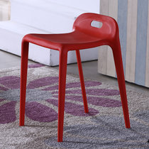 【京好】伊姆斯马凳 家用椅子时尚简约无靠背凳子(红色 宽35高55厘米)