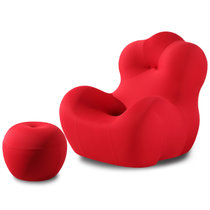 休闲懒人佛椅网红设计师款网红单人沙发现代休闲明星同款沙发(绿色-条纹)