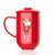 台湾artiart杯 无铅陶瓷带盖泡茶杯 陶瓷水杯 带不锈钢茶漏过滤器(红色)