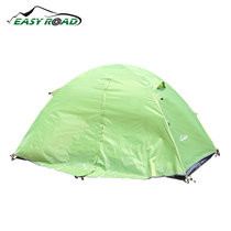 锦多惠 易路达双层铝杆帐篷YLD-ZD-005便携轻盈登山防风雨帐篷3-4人野营度假郊游帐篷(绿色)