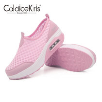 CaldiceKris（中国CK）新款网面休闲运动摇摇女鞋CK-X442(粉红色 36)