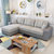 一米色彩布艺沙发简约现代小户型沙发客厅家具可拆洗三人位布沙发转角组合(9号色 三人位+脚踏)