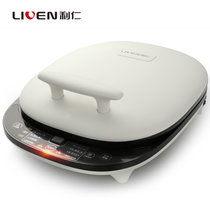 利仁(Liven)LR-D3300电饼铛双面加热电饼档可拆洗家用煎烙饼锅蛋糕机牛排机(白色)