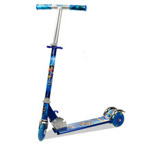 铠甲勇士滑板车踏板儿童闪光轮可折叠调节尺寸 KJ-281(蓝色)