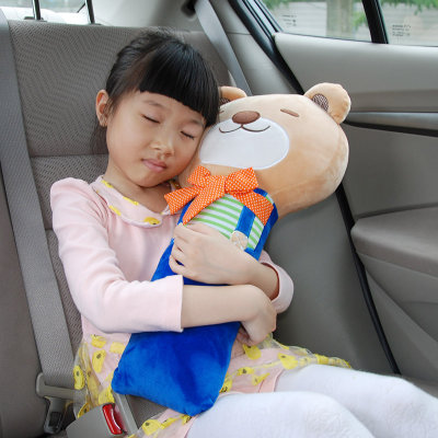 优麦 儿童卡通汽车安全带护肩套 睡觉头靠头枕