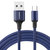 秋叶原（CHOSEAL）安卓数据线手机充电线Micro数据传输线USB充电器电源线 0.5米 蓝色 QS6802BT0D5