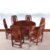 红木家具1.2米红木圆桌实木餐桌一桌六椅圆形饭桌100%非洲酸枝