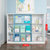 可比熊儿童书架收纳柜书柜绘本架实木家用落地宝宝幼儿园玩具架(淡蓝色160)