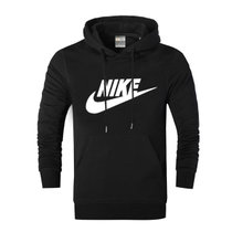 Nike耐克卫衣连帽外套男装女子上衣运动跑步装休闲耐克情侣款长袖(黑色 M)
