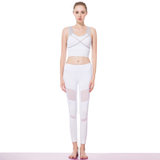 凯仕达新品女款时尚修身显瘦两件套跑步运动健身服瑜伽服套装 B6032(白色整套 S)