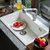 科恩纳 石英石水槽大单槽厨房洗碗池花岗石洗菜盆小户型家用套餐(D760珍珠白豪华套装)