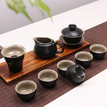 瑾瑜御瓷陶瓷茶杯茶壶盖碗整套装公道杯功夫茶具过滤办公泡茶茶壶(款式四)