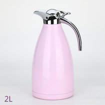 思柏飞不锈钢保温壶 保暖瓶热水瓶便携保温水壶欧式暖水瓶大容量家用(粉色2L)