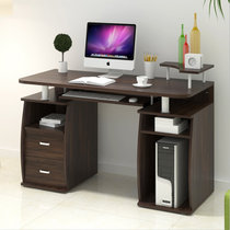 明佳友 电脑桌 台式家用简约现代笔记本电脑桌简易书桌办公桌H273 金粉胡桃色